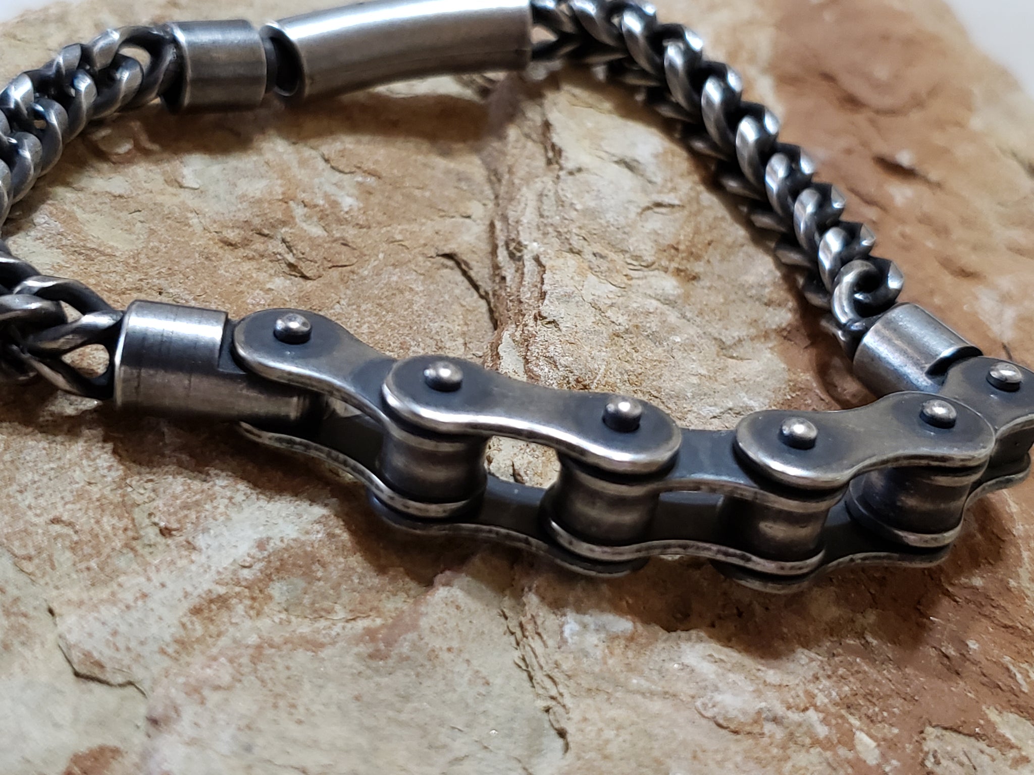 Men's Stainless Steel Bike Chain Bracelet – Halo's London