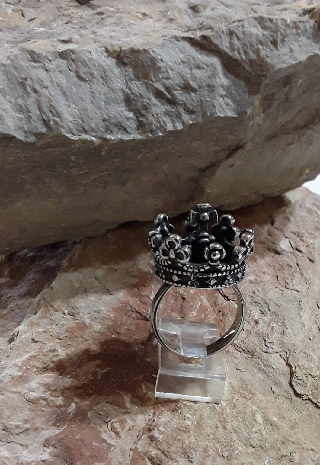 Stainless Steel *Elevated Crown* Ring